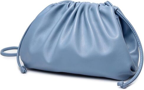 Dressy Pleated Vegan Leather Clutch Purse for Women Super Soft Cloud Dumpling Clutch Bag PU Evening Purse Handbag in Saudi Arabia
