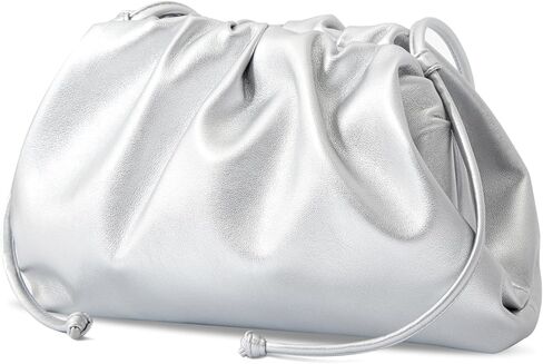 Dressy Pleated Vegan Leather Clutch Purse for Women Super Soft Cloud Dumpling Clutch Bag PU Evening Purse Handbag in Saudi Arabia