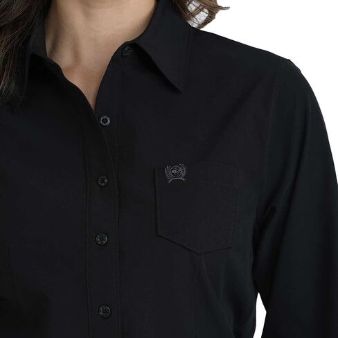 Cinch Women's Black Long Sleeve Button Up Western Shirt in Saudi Arabia