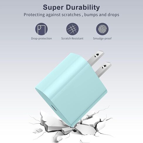 iPhone Fast USB C Charger Block, 20W PD Type C Charging Power Adapter Cube Brick Box, iPhone Wall Charger Plug for Apple iPhone 15 Pro Max/15 Plus/16/14 Pro/14 Plus/13 Pro/13/12 Mini/11, XS/XR/X/iPad in Kuwait