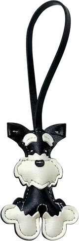 Schnauzer Bag Charm, Cute Dog Keychain for Women, Fashion Puppy Charm for Purse Handbags Bag Accessories PU Key Charms in Kuwait