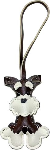 Schnauzer Bag Charm, Cute Dog Keychain for Women, Fashion Puppy Charm for Purse Handbags Bag Accessories PU Key Charms in Kuwait