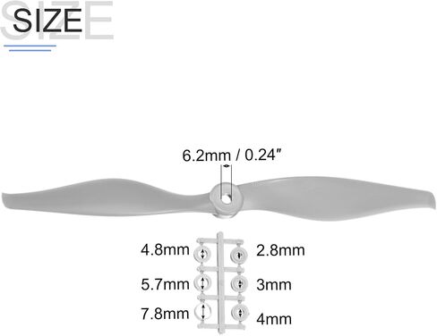 MECCANIXITY 5Pcs 10x5 Inch Propeller RC Propellers 2-Vane Blades Props Gray with Adapter Rings for RC Airplane Aircraft Prop Replacement in Kuwait