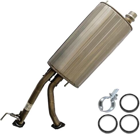 Northeastern Exhaust | Stainless Steel Exhaust Center Muffler Compatible for Toyota Sequoia 2001-2007 4.7L | Free Gaskets and Clamp Included | Automotive Replacement Part in Saudi Arabia
