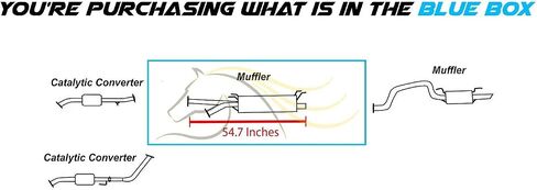 Northeastern Exhaust | Stainless Steel Exhaust Center Muffler Compatible for Toyota Sequoia 2001-2007 4.7L | Free Gaskets and Clamp Included | Automotive Replacement Part in Saudi Arabia