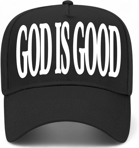 God is Good Serif Vintage Trucker Hat | Premium Adjustable Christian Snapback Baseball Hat for Men & Women in Saudi Arabia