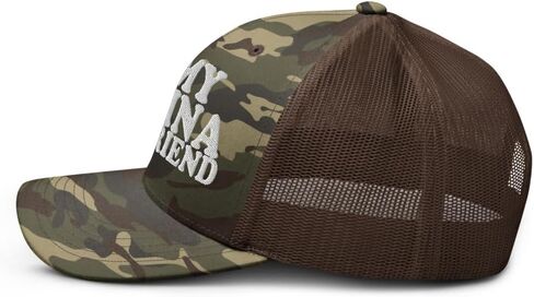 NX Camo I Love My Latina Girlfriend Embroidered Curved Bill Camouflage Trucker Hat Low Crown Adjustable Cap in Saudi Arabia