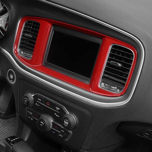 RT-TCZ for Charger Red Center Dash 7" Display Trim Cover for Dodge Charger 2015-2023 Red Interior Accessories (Not fit 8.4inch Screen) in Saudi Arabia