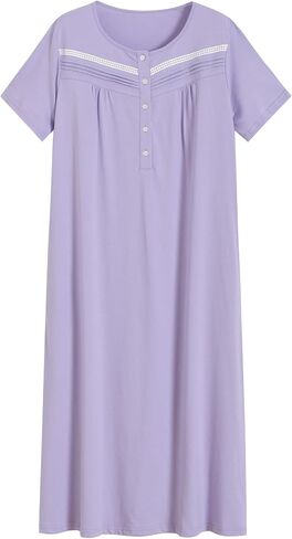 Latuza Women's Long Nightgown Soft Cotton Night Gown in Saudi Arabia
