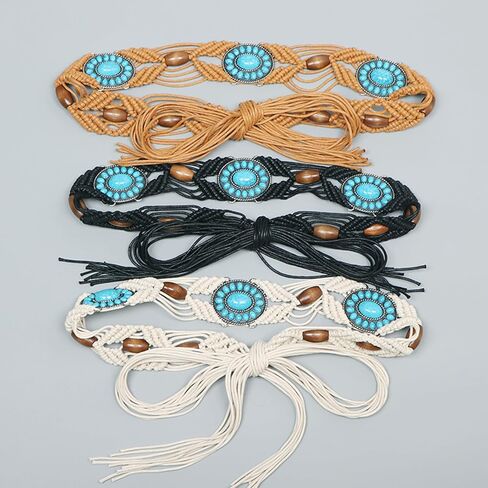 Girls Bohemia Beads Waist Belt For Banquet Costume Waist Body Jewelry For Jeans Pants Belt With Tassels in Kuwait