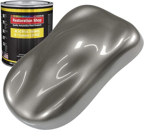 Restoration Shop - Graphite Gray Metallic Acrylic Enamel Auto Paint - Quart Paint Color Only - Professional Single Stage High Gloss Automotive, Car, Truck, Equipment Coating, 2.8 VOC in Saudi Arabia