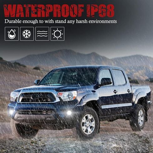 BUNKER INDUST LED Fog Lights Compatible with 2016-2022 Toyota Tacoma, Bumper Driving Fog Lamp Kit Replacement Foglight (1 Pair) in Saudi Arabia