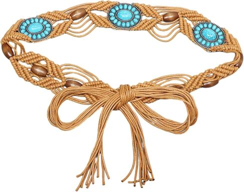 Girls Bohemia Beads Waist Belt For Banquet Costume Waist Body Jewelry For Jeans Pants Belt With Tassels in Kuwait