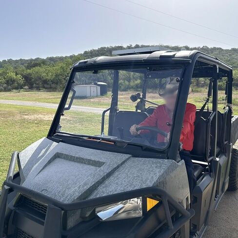 الزجاج الأمامي KUAFU متوافق مع 2015-2025 Polaris Ranger 500 570 Crew متوسطة الحجم Pro-Fit Cage Model Window PC كامل الزجاج الأمامي in Saudi Arabia