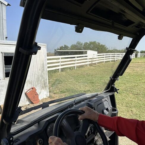 الزجاج الأمامي KUAFU متوافق مع 2015-2025 Polaris Ranger 500 570 Crew متوسطة الحجم Pro-Fit Cage Model Window PC كامل الزجاج الأمامي in Saudi Arabia