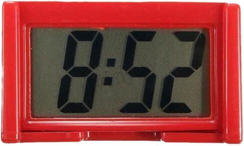 Red Car Dashboard Digital Clock,Vehicle Adhesive Clock with Jumbo LCD Time,Mini Automotive Stick On Watch for Car Truck Dashboard Lighting(ZS381) in Saudi Arabia