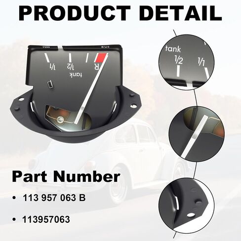 Fuel Level Gauge for 1968 1969 1970 1971 1972 1973 1974 1975 1976 1977 VW Type 1 for 1971 Thru 1979 VW Super Beetle for 1973 Thru 1974 VW Thing VW Bug 113957063B in Saudi Arabia