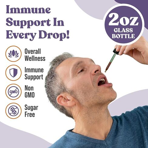 Rejuvica Health Active Elderberry - Advanced Elderberry Extract - Liquid Delivery for Better Absorption - Vegan Sugar Free Non GMO 4oz Value Size in Kuwait