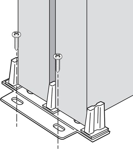 Prime-Line N 6796 فولاذ مختوم، قابل للتعديل، باب خزانة، دليل الأرضية (عبوة واحدة) in Saudi Arabia