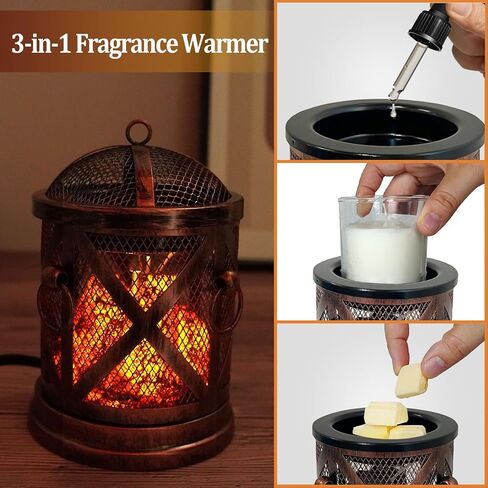LIFFY Wax Melt Candle Warmer - Electric Wax Melter with Lamp & Timer, Fragrance Warmer, Oil Burner, Aromatherapy Essential for Home & Office, Wax Warmer for Scented Wax Gift & Decor (Copper) in Kuwait