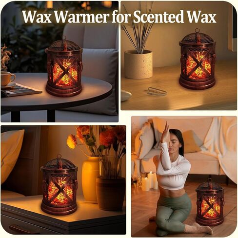 LIFFY Wax Melt Candle Warmer - Electric Wax Melter with Lamp & Timer, Fragrance Warmer, Oil Burner, Aromatherapy Essential for Home & Office, Wax Warmer for Scented Wax Gift & Decor (Copper) in Kuwait