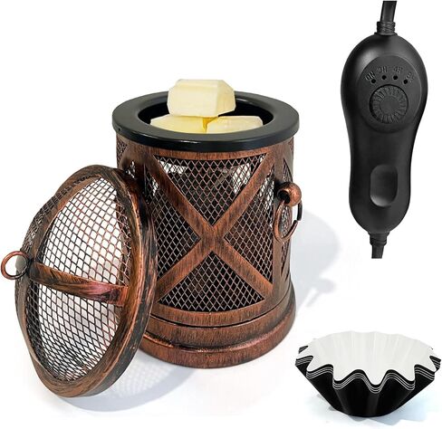LIFFY Wax Melt Candle Warmer - Electric Wax Melter with Lamp & Timer, Fragrance Warmer, Oil Burner, Aromatherapy Essential for Home & Office, Wax Warmer for Scented Wax Gift & Decor (Copper) in Kuwait