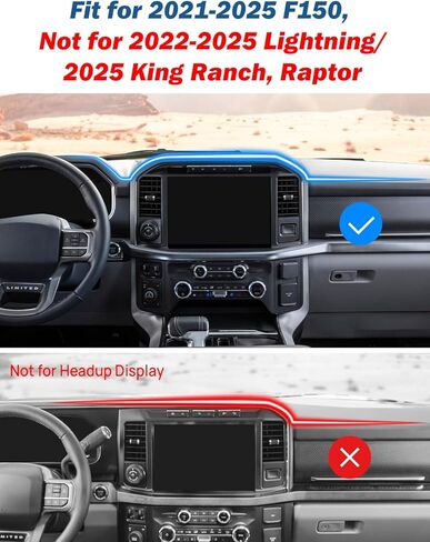 JOYTUTUS Dash Cover Dashboard Cover Mat Compatible with 2021-2025 F150, Car Interior Dash Covers, Dash Board Cover for Car Trucks, Never Fade Dashmat, Not for 22-25 Lightning/25 King Ranch Raptor in Saudi Arabia