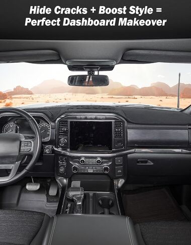 JOYTUTUS Dash Cover Dashboard Cover Mat Compatible with 2021-2025 F150, Car Interior Dash Covers, Dash Board Cover for Car Trucks, Never Fade Dashmat, Not for 22-25 Lightning/25 King Ranch Raptor in Saudi Arabia
