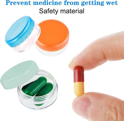 Small Pill Box, 5 Pcs Cute Travel Pill Organizer Mini Tiny Pills Case for Pocket Purse Portable Briefcase Medicines Storage Container Earplug Case in Saudi Arabia