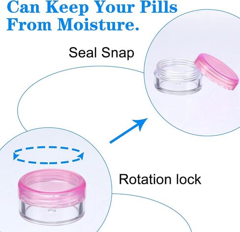 Small Pill Box, 5 Pcs Cute Travel Pill Organizer Mini Tiny Pills Case for Pocket Purse Portable Briefcase Medicines Storage Container Earplug Case in Saudi Arabia