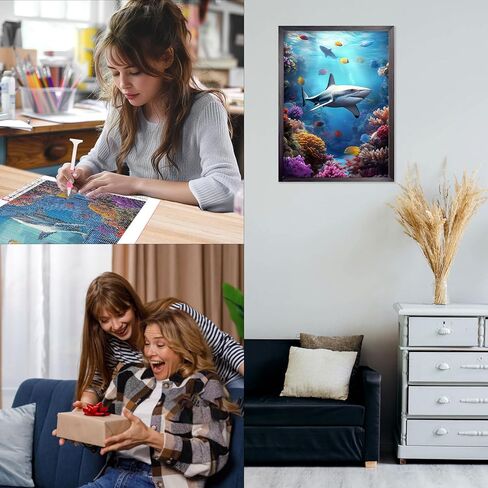 CEOVR Diamond Painting Kits, Sea Turtle Diamond Art Dots for Adults Beginners, 5D Full Drill DIY Crystal Gem Art, Adult Crafts Kits Arts and Crafts, Wall Decor for Home Office 12x16inch in Kuwait