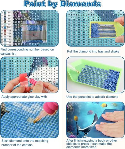 CEOVR Diamond Painting Kits, Sea Turtle Diamond Art Dots for Adults Beginners, 5D Full Drill DIY Crystal Gem Art, Adult Crafts Kits Arts and Crafts, Wall Decor for Home Office 12x16inch in Kuwait
