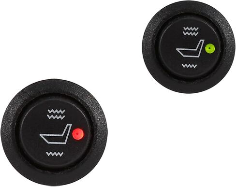 1 Pair Car Seat Heater, 3 Pin Heated Seat Kit, 12 V Heater Switch, High Low Off Control, for Cars, Truck, Boats, Motorcycles, Black in Saudi Arabia