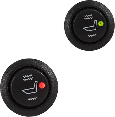 1 Pair Car Seat Heater, 3 Pin Heated Seat Kit, 12 V Heater Switch, High Low Off Control, for Cars, Truck, Boats, Motorcycles, Black in Saudi Arabia