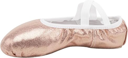 ستيل حذاء باليه للبنات جليتر | حذاء رقص باليه من الجلد الصناعي المعدني للأطفال الصغار/الأطفال الصغار/الكبار in Kuwait