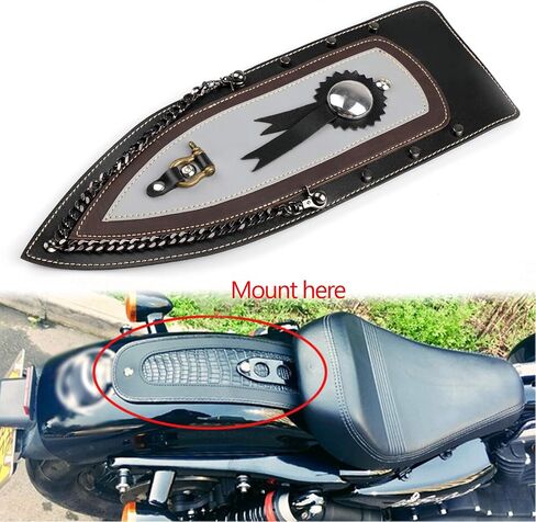 Rear Fender Bib Pu Solo Seat Leather Plain Fits for Sportster Xl883 04-16 05 06 in Saudi Arabia