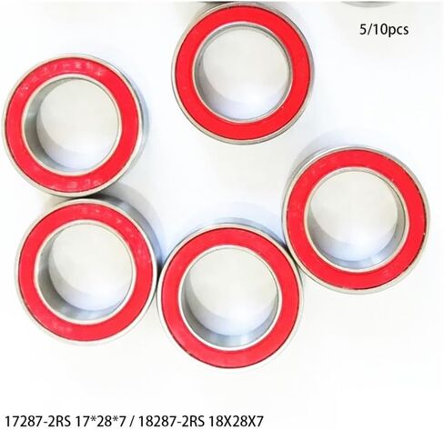 5/10 قطعة 17287-2RS كروي 17x28x7 مللي متر كرات فولاذية مختومة مطاطية، MR17287 RS محور محامل كرنك(18287-2RS 18X28X7,10PCS_ABEC-3) in Kuwait