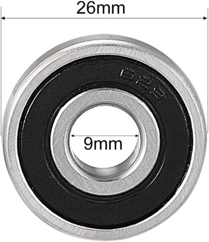 1/10 قطعة كرة أخدود عميقة تحمل 623-2Rs 624 625RS 626-2RS 627-2RS 628-2RS 629-2RS RS 2RS -2RS المطاط مختومة محامل مصغرة (5 قطعة 628 2RS 8x24x8) in Kuwait