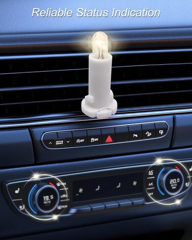 لمبة مفتاح التحكم HVAC مع مقبس أبيض استبدال 79672-S3N-N41 مناسب لسيارة Honda CR-V 2002-2006، 6 قطع in Saudi Arabia