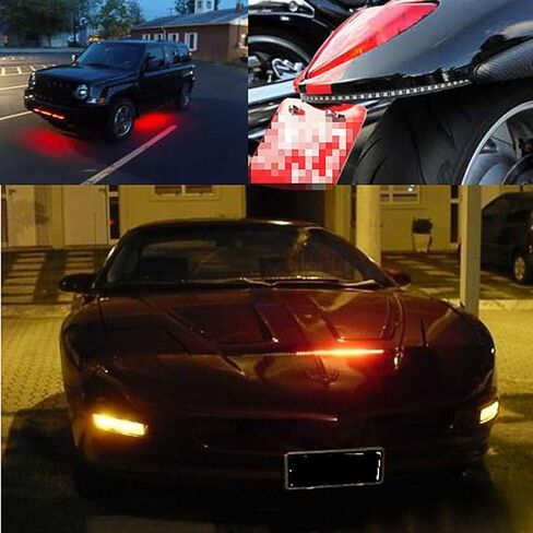 Set 7-Color 48-SMD Scanning LED 22" Knight Rider Strip Light Turn Signal Car Truck Interior Lighting Decoration Compatible with Chevrolet Ford Toyota GMC Dodge Jeep Honda Nissan Lexus in Saudi Arabia