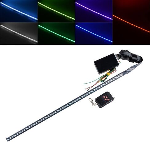 Set 7-Color 48-SMD Scanning LED 22" Knight Rider Strip Light Turn Signal Car Truck Interior Lighting Decoration Compatible with Chevrolet Ford Toyota GMC Dodge Jeep Honda Nissan Lexus in Saudi Arabia