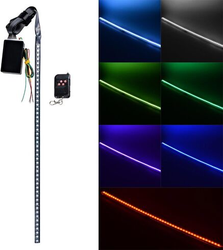 Set 7-Color 48-SMD Scanning LED 22" Knight Rider Strip Light Turn Signal Car Truck Interior Lighting Decoration Compatible with Chevrolet Ford Toyota GMC Dodge Jeep Honda Nissan Lexus in Saudi Arabia