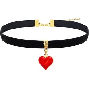 Black Choker Necklace for Women Gothic Heart Choker Necklace Dropping Blood Halloween Necklaces for Women Cosplay Jewelry in Saudi Arabia