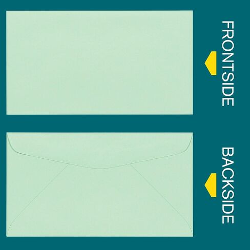 EnDoc 6 3/4 Colored Envelopes - 500 Pack - Pastel Blue - 3 5/8" x 6 1/2" Envelope, Letter Size, for Home, Offices, Holiday, Invoices and Mailings in Kuwait