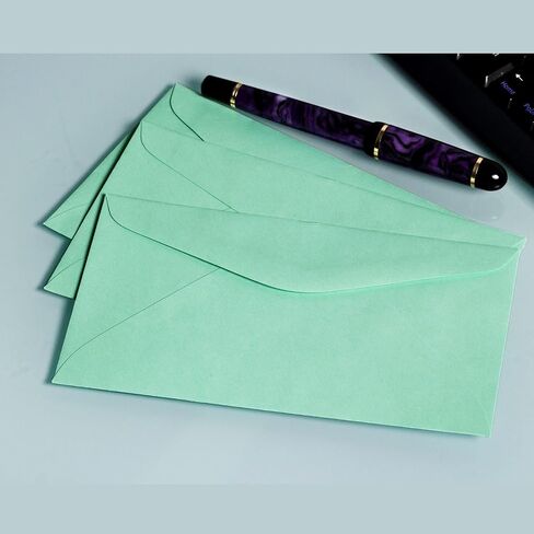 EnDoc 6 3/4 Colored Envelopes - 500 Pack - Pastel Blue - 3 5/8" x 6 1/2" Envelope, Letter Size, for Home, Offices, Holiday, Invoices and Mailings in Kuwait