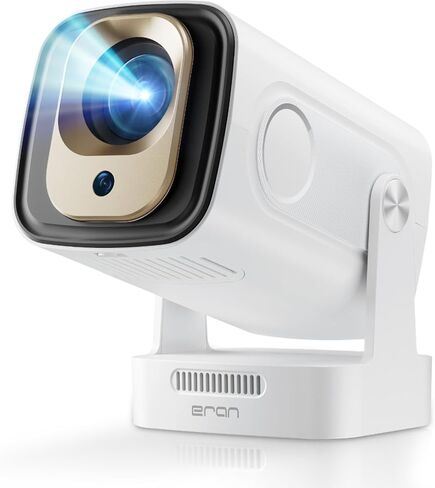 جهاز عرض صغير للأذن والأذن، جهاز عرض محمول HY320، يدعم 4K 1080P مع ثنائي النطاق WIFI6 5G لاسلكي 5.0 بلوتوث Android 11، قابل للدوران 180 درجة، تصحيح الانحراف التلقائي، جهاز عرض فيديو بشاشة 40 بوصة - 130 بوصة in Kuwait