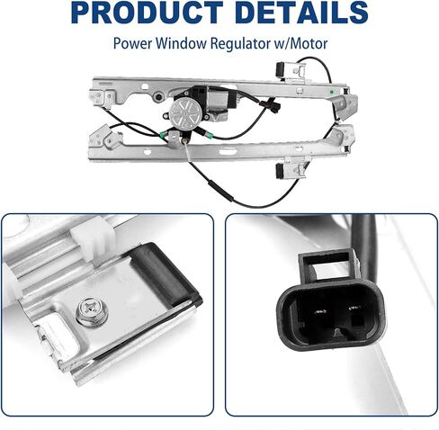 Front Driver & Passenger Side Power Window Regulator & Motor Assembly Compatible with Chevy Silverado Tahoe Suburban Avalanche GMC Yukon Sierra Cadillac Escalade 2000-2006 Replaces 741-644 741-645 in Saudi Arabia