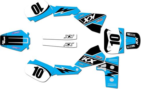 Graphics Kit for Kawasaki KX 60 (1984-2004) Speed Series Purple 16 Mil - Dirt bike Custom Racing Graphics Decals Stickers Kit, no-plastics in Saudi Arabia