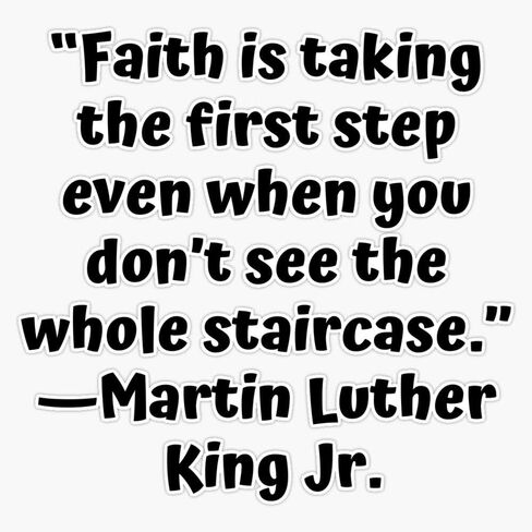 Faith Quote MLK Sticker Vinyl Bumper Sticker Decal Waterproof 5" in Saudi Arabia