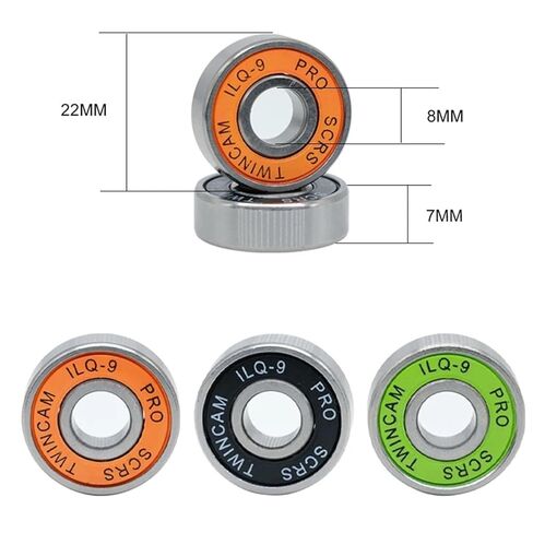8Pcs Green Longboard Speed Inline Skate Wheel Bearing PRO SCRS 608RS ILQ11 Bearing in Kuwait